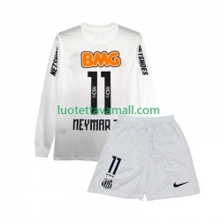 Lapset Santos Neymar JR 11 Retro 2011-2012 Pitkähihainen Fanipaita ,Koti
