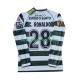 Miehet Sporting CP Cristiano Ronaldo 28 Retro 2001 2003 Pitkähihainen Fanipaita ,Koti