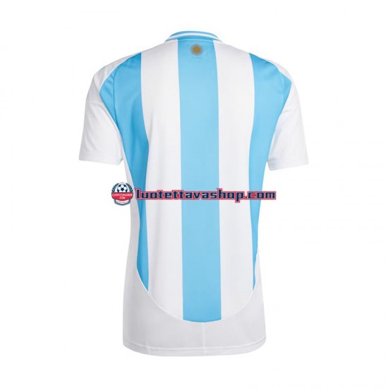 Miehet Argentiina Copa America 2024 Sininen Valkoinen Lyhythihainen Fanipaita ,Koti