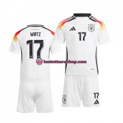 Lapset Saksa Florian Wirtz 17 Euro 2024 Valkoinen Lyhythihainen Fanipaita ,Koti