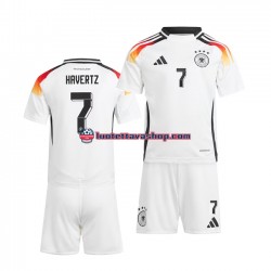 Lapset Saksa Havertz 7 Euro 2024 Valkoinen Lyhythihainen Fanipaita ,Koti