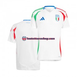 Miehet Italia Euro 2024 Valkoinen Lyhythihainen Fanipaita ,Vieras