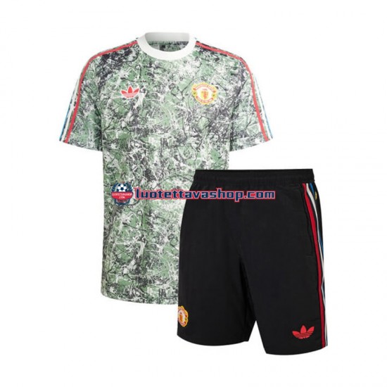 Lapset Manchester United Stone Roses 2023-2024 Lyhythihainen Fanipaita ,Koti