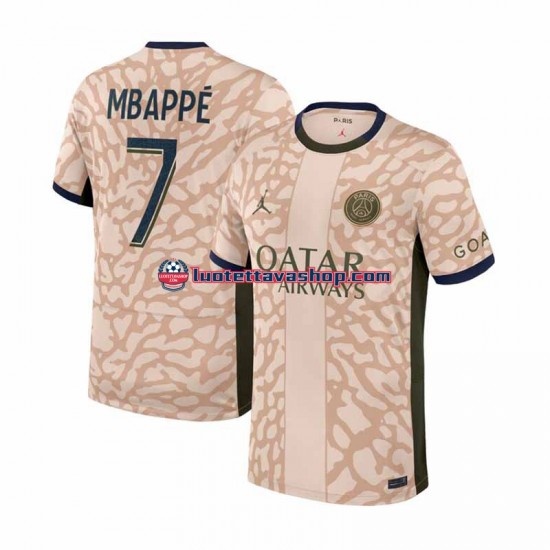 Miehet Paris Saint-Germain Kylian Mbappe 7 2023-2024 Lyhythihainen Fanipaita ,Neljäs