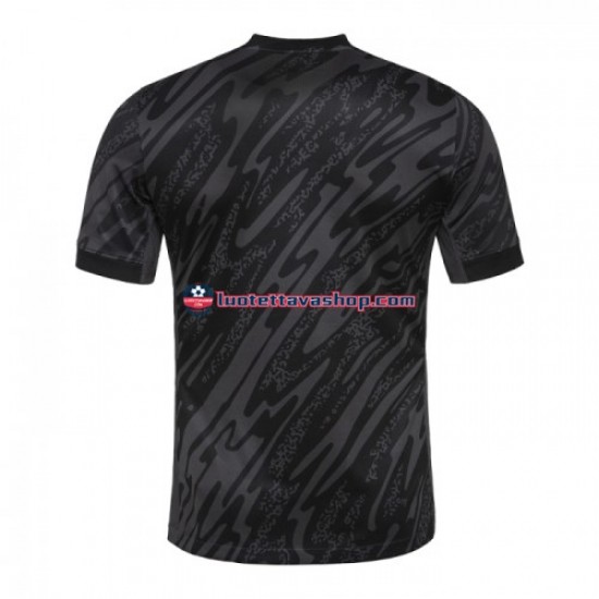 Miehet Portugali Maalivahdin Euro 2024 Musta Lyhythihainen Fanipaita ,Vieras