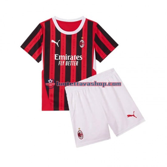 Lapset AC Milan 2024-2025 Lyhythihainen Fanipaita ,Koti