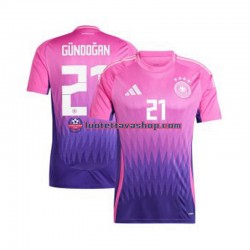 Miehet Saksa Ilkay Gundogan 21 Euro 2024 Lyhythihainen Fanipaita ,Vieras