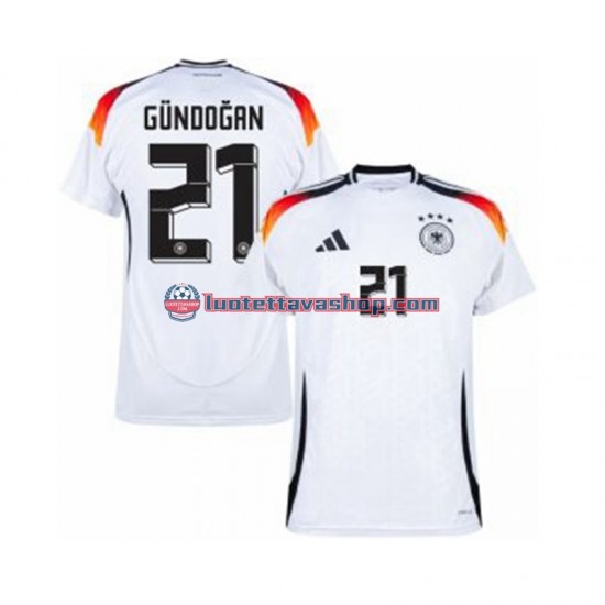 Miehet Saksa Ilkay Gundogan 21 Euro 2024 Lyhythihainen Fanipaita ,Koti