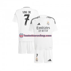 Lapset Real Madrid Vinicius Junior 7 2024-2025 Valkoinen Lyhythihainen Fanipaita ,Koti