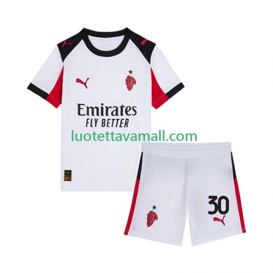 Lapset AC Milan Ardon Jashari 30 2025-2026 Lyhythihainen Fanipaita ,Vieras
