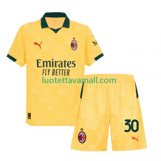 Lapset AC Milan Ardon Jashari 30 2025-2026 Lyhythihainen Fanipaita ,Kolmas