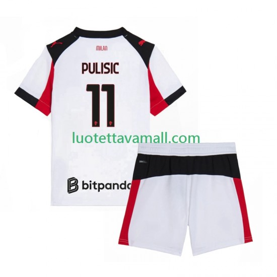 Lapset AC Milan Christian Pulisic 11 2025-2026 Lyhythihainen Fanipaita ,Vieras