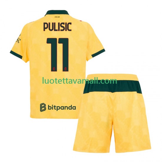 Lapset AC Milan Christian Pulisic 11 2025-2026 Lyhythihainen Fanipaita ,Kolmas