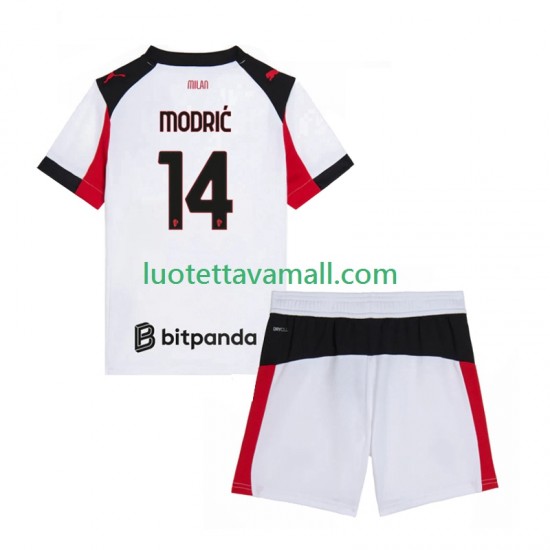 Miehet AC Milan Luca Modric 14 2025-2026 Lyhythihainen Fanipaita ,Vieras