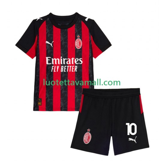 Lapset AC Milan Rafael Leao 10 2025-2026 Lyhythihainen Fanipaita ,Koti