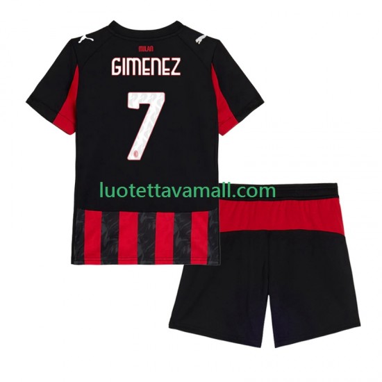 Lapset AC Milan Santiago Gimenez 7 2025-2026 Lyhythihainen Fanipaita ,Koti