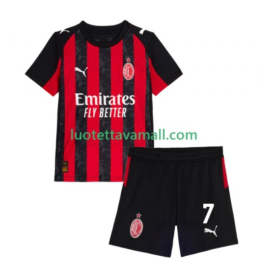 Lapset AC Milan Santiago Gimenez 7 2025-2026 Lyhythihainen Fanipaita ,Koti