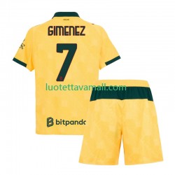 Lapset AC Milan Santiago Gimenez 7 2025-2026 Lyhythihainen Fanipaita ,Kolmas