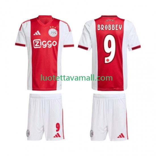 Lapset AFC Ajax Brian Brobbey 9 2025-2026 Lyhythihainen Fanipaita ,Koti