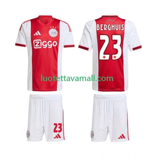 Lapset AFC Ajax Steven Berghuis 23 2025-2026 Lyhythihainen Fanipaita ,Koti