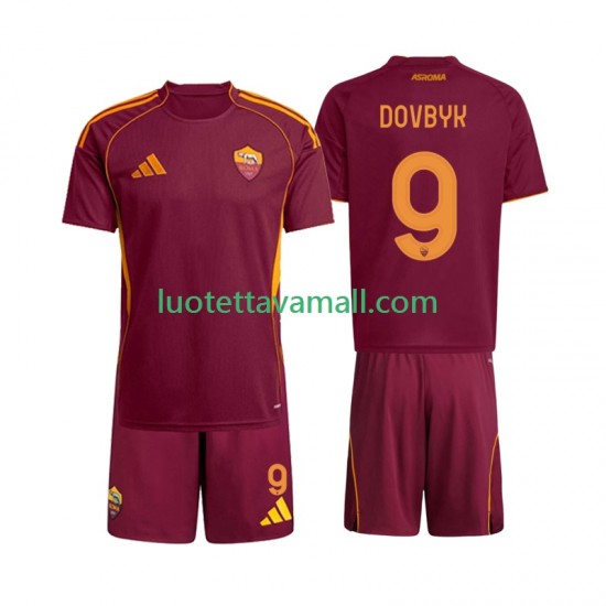 Lapset AS Roma Artem Dovbyk 9 2025-2026 Lyhythihainen Fanipaita ,Koti