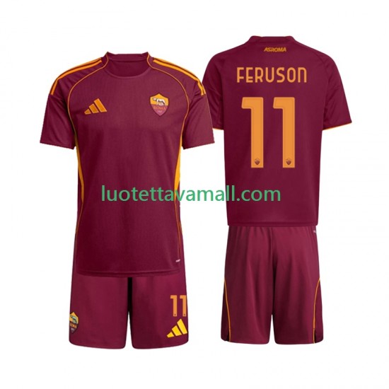 Lapset AS Roma Evan Ferguson 11 2025-2026 Lyhythihainen Fanipaita ,Koti