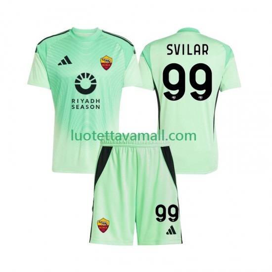 Lapset AS Roma Maalivahdin Mile Svilar 99 2025-2026 Lyhythihainen Fanipaita ,Vieras ,Neljäs