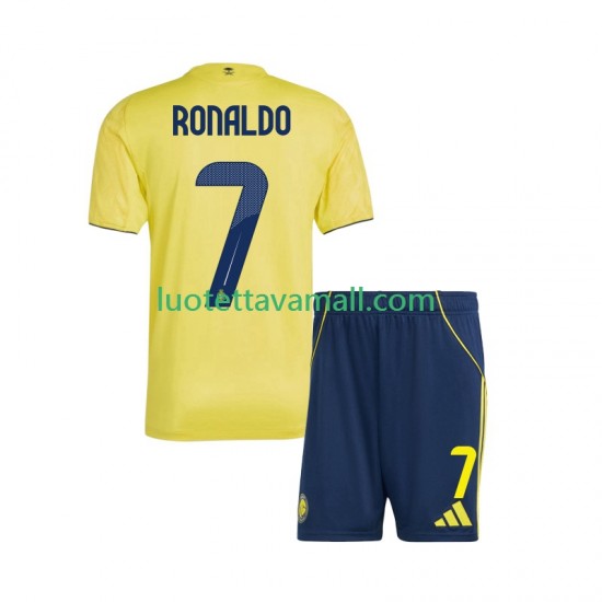 Lapset Al Nassr Cristiano Ronaldo 7 2025-2026 Lyhythihainen Fanipaita ,Koti