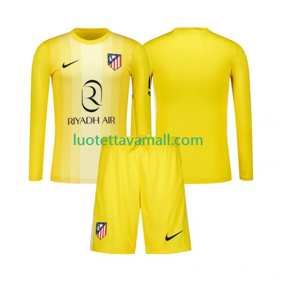 Lapset Atlético Madrid Maalivahdin 2025-2026 Pitkähihainen Fanipaita ,Koti