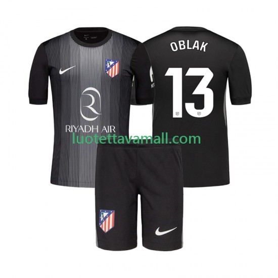 Lapset Atlético Madrid Maalivahdin Jan Oblak 13 2025-2026 Lyhythihainen Fanipaita ,Vieras