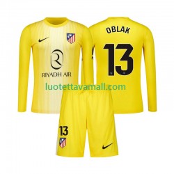 Lapset Atlético Madrid Maalivahdin Jan Oblak 13 2025-2026 Pitkähihainen Fanipaita ,Koti