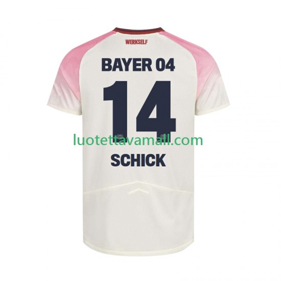 Miehet Bayer 04 Leverkusen Patrik Schick 14 2025-2026 Lyhythihainen Fanipaita ,Vieras