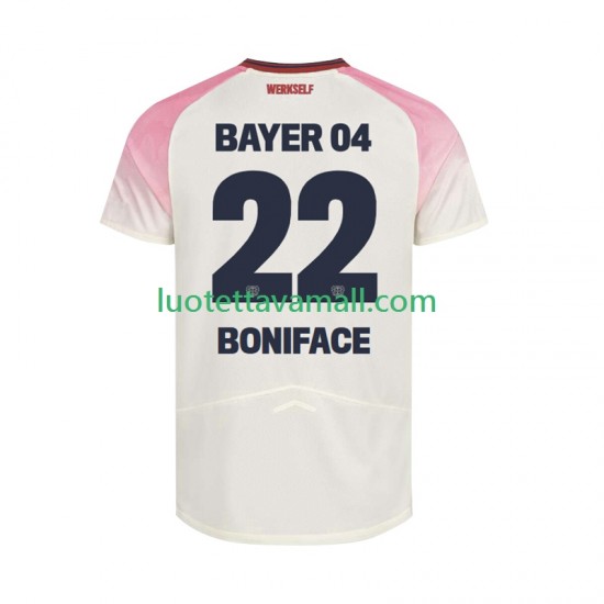 Miehet Bayer 04 Leverkusen Victor Boniface 22 2025-2026 Lyhythihainen Fanipaita ,Vieras