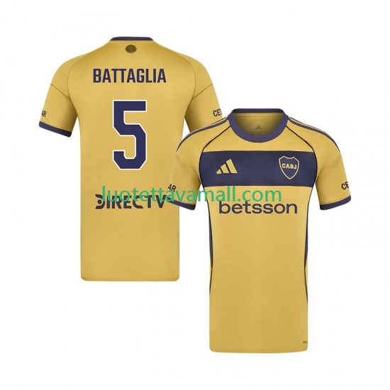 Miehet CA Boca Juniors Rodrigo Battaglia 5 2025-2026 Lyhythihainen Fanipaita ,Vieras