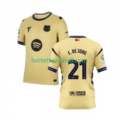 Miehet FC Barcelona Frenkie de Jong 21 Champions League 2025-2026 Lyhythihainen Fanipaita ,Vieras