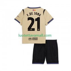 Lapset FC Barcelona Frenkie de Jong 21 UCL 2025-2026 Lyhythihainen Fanipaita ,Vieras