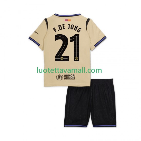 Lapset FC Barcelona Frenkie de Jong 21 UCL 2025-2026 Lyhythihainen Fanipaita ,Vieras