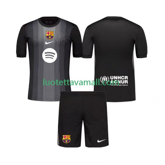 Lapset FC Barcelona Maalivahdin 2025-2026 Lyhythihainen Fanipaita ,Kolmas
