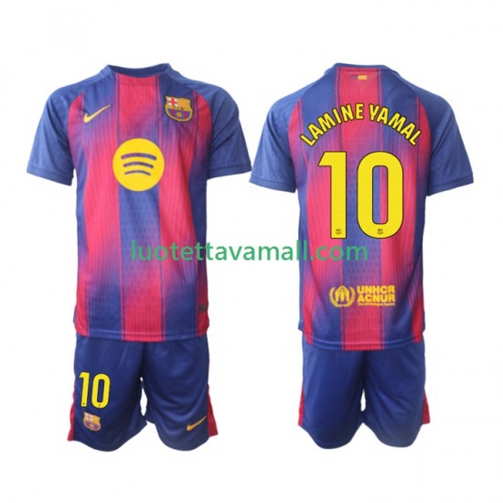 Lapset FC Barcelona Lamine Yamal 10 2025-2026 Lyhythihainen Fanipaita ,Koti