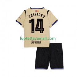 Lapset FC Barcelona Marcus Rashford 14 UCL 2025-2026 Lyhythihainen Fanipaita ,Vieras