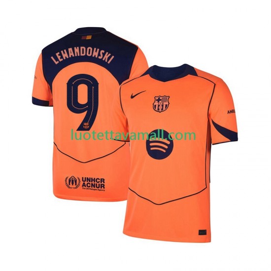 Miehet FC Barcelona Robert Lewandowski 9 UCL 2025-2026 Lyhythihainen Fanipaita ,Kolmas