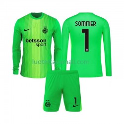 Lapset Inter Milan Maalivahdin Yann Sommer 1 2025-2026 Pitkähihainen Fanipaita ,Kolmas