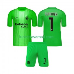 Lapset Inter Milan Maalivahdin Yann Sommer 1 2025-2026 Lyhythihainen Fanipaita ,Kolmas