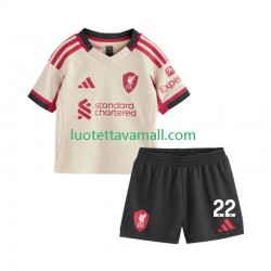 Lapset Liverpool Hugo Ekitike 22 2025-2026 Lyhythihainen Fanipaita ,Vieras