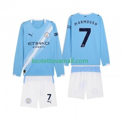 Lapset Manchester City Omar Marmoush 7 2025-2026 Pitkähihainen Fanipaita ,Koti