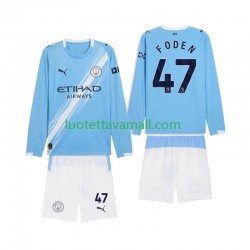 Lapset Manchester City Phil Foden 47 2025-2026 Pitkähihainen Fanipaita ,Koti