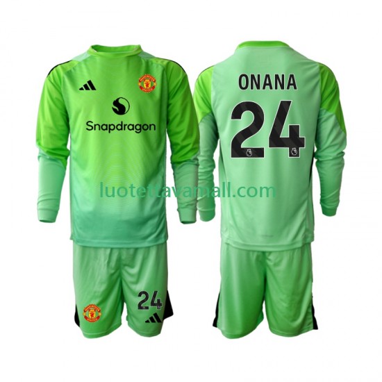 Lapset Manchester United Maalivahdin Andre Onana 24 2025-2026 Pitkähihainen Fanipaita ,Neljäs
