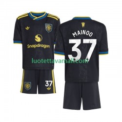 Lapset Manchester United Kobbie Mainoo 37 2025-2026 Lyhythihainen Fanipaita ,Kolmas