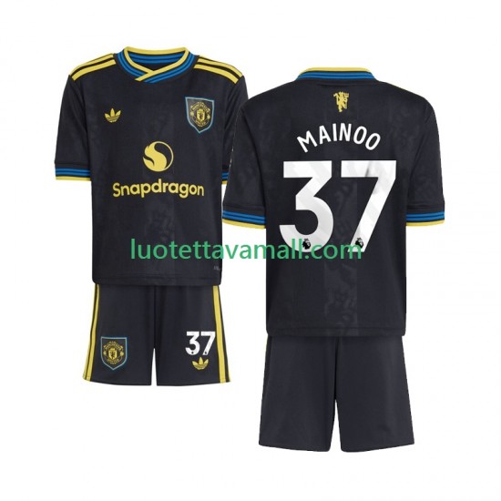 Lapset Manchester United Kobbie Mainoo 37 2025-2026 Lyhythihainen Fanipaita ,Kolmas
