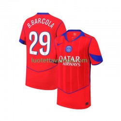 Miehet Paris Saint-Germain Bradley Barcola 29 2025-2026 Lyhythihainen Fanipaita ,Kolmas